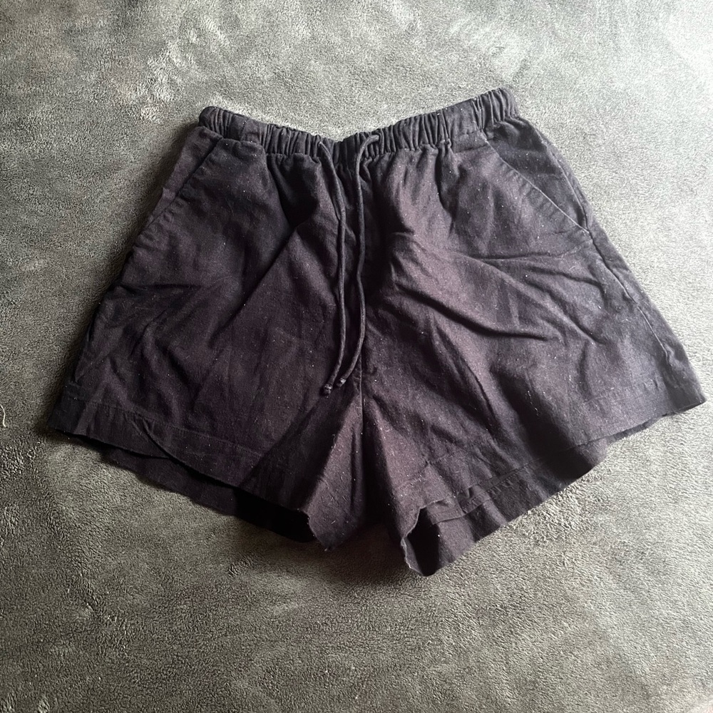 Abercrombie & Fitch Black Linen Shorts